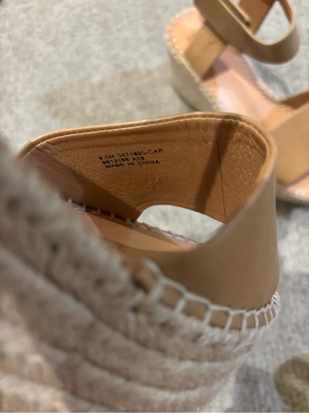 Women’s Frye Tan Espadrille Sandals - Wedge size 6.5